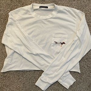 Brandy Melville Shark Resort Cropped Long Sleeve